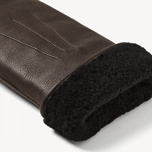 Women's Shearling Lined Leather Mittens