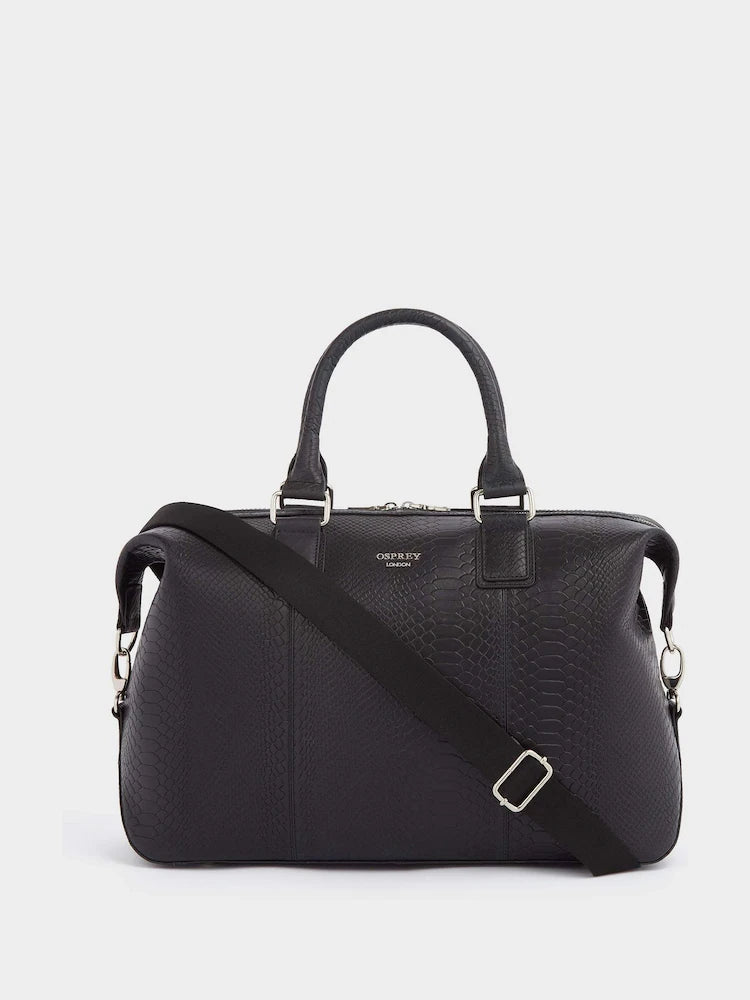 Black The Nevada Leather Weekender Bag